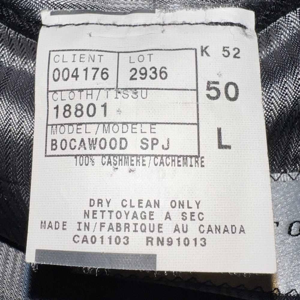 Jack Victor Black Cashmere Blazer 100% Italian Fabric Size 50L | Made in Canada - Picture 11 of 14